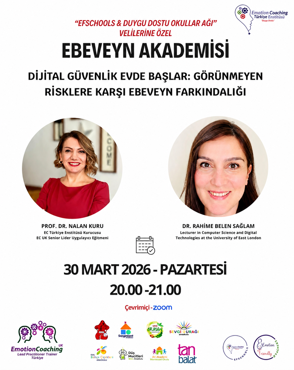EFSchools & Duygu Dostu Okul Ağı Velilerine Özel Ebeveyn Akademisi